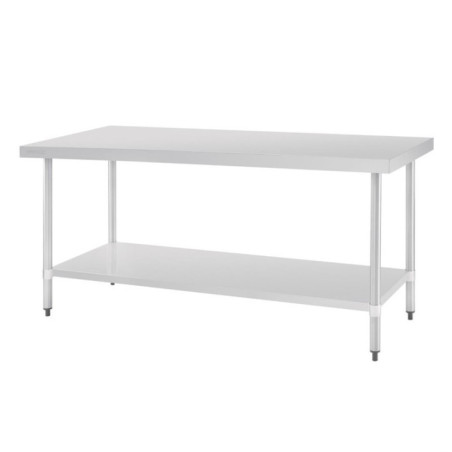 Table en acier inoxydable sans rebord Vogue 1800 x 700mm