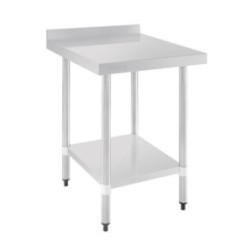 Table en acier inoxydable avec rebord Vogue 600 x 700mm