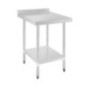 Table en acier inoxydable avec rebord Vogue 600 x 700mm