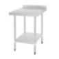 Table en acier inoxydable avec rebord Vogue 600 x 700mm