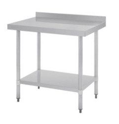 Table en acier inoxydable avec rebord Vogue 900 x 700mm