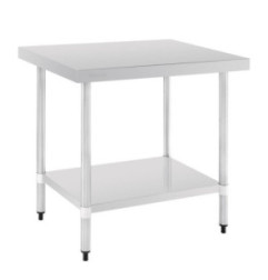 Table en acier inoxydable avec rebord Vogue 1200 x 700mm