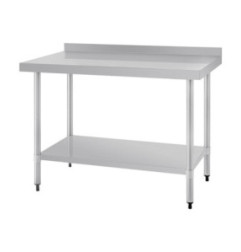 Table en acier inoxydable avec rebord Vogue 1200 x 700mm