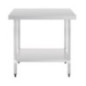 Table en acier inoxydable avec rebord Vogue 1200 x 700mm