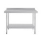 Table en acier inoxydable avec rebord Vogue 1200 x 700mm