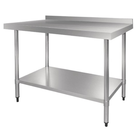 Table en acier inoxydable avec rebord Vogue 1500 x 700mm