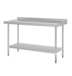 Table en acier inoxydable avec rebord Vogue 1500 x 700mm