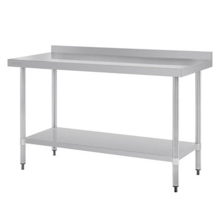 Table en acier inoxydable avec rebord Vogue 1500 x 700mm