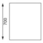 Table en acier inoxydable avec rebord Vogue 1500 x 700mm