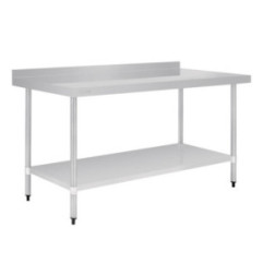 Table en acier inoxydable avec rebord Vogue 1800 x 700mm