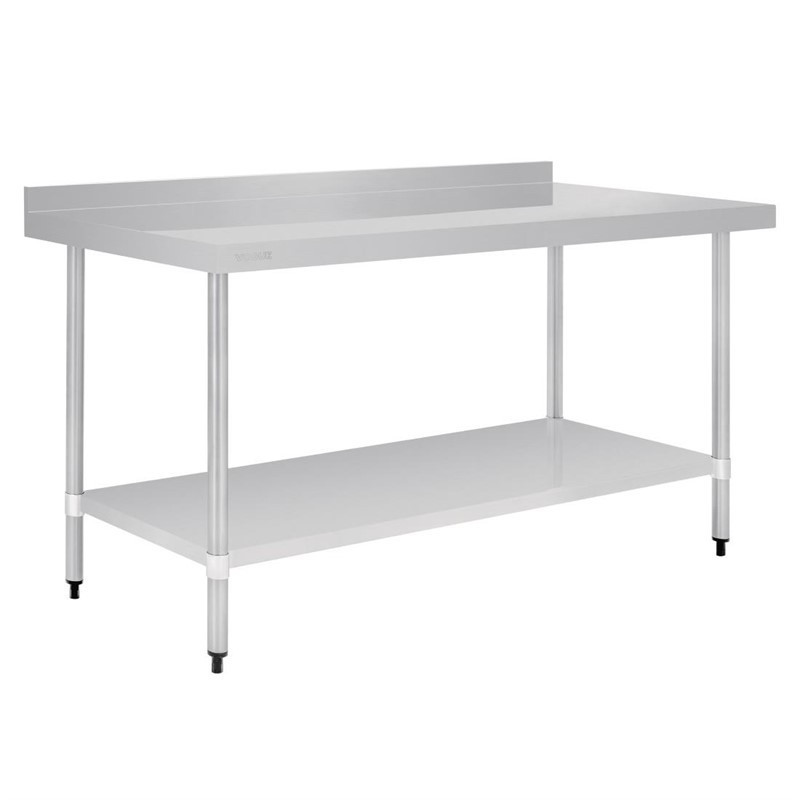 Table en acier inoxydable avec rebord Vogue 1800 x 700mm