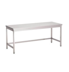 Table inox sans étagère basse Gastro M 700 x 700 x 890mm