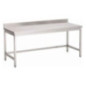 Table inox sans étagère basse avec dosseret Gastro M 700 x 700 x 890mm