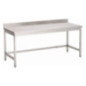 Table inox sans étagère basse avec dosseret Gastro M 1200 x 700 x 890mm