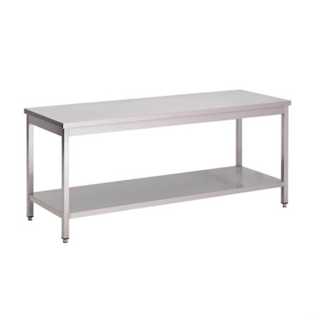 Table inox avec étagère basse Gastro M 1200 x 700 x 890mm