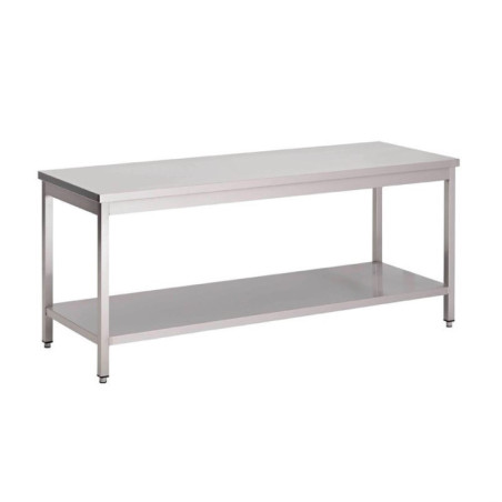 Table inox avec étagère basse Gastro M 1600 x 700 x 890mm