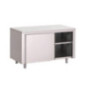 Table armoire inox avec portes coulissantes Gastro M 1000 x 700 x 875mm