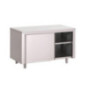 Table armoire inox avec portes coulissantes Gastro M 1400 x 700 x 875mm