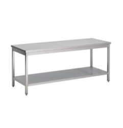 Table inox avec étagère basse Gastro M 700 x 600 x 880mm