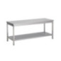 Table inox avec étagère basse Gastro M 2000 x 600 x 880mm