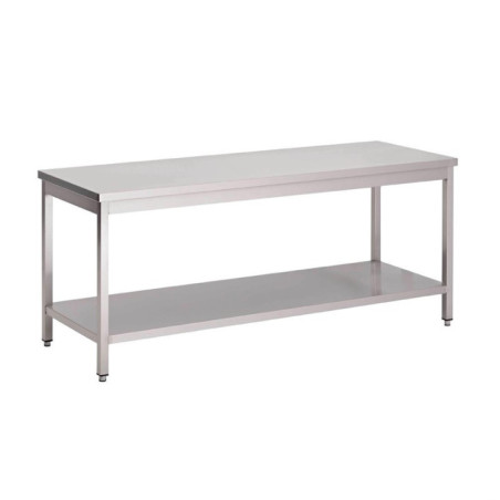 Table de préparation inox 304 avec étagère basse Gastro M 89x100x70cm