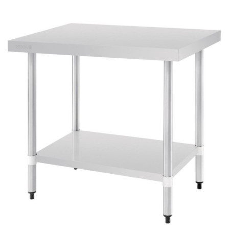 Table de préparation sans rebord en acier inoxydable Vogue 900 x 600mm