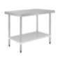 Table de préparation sans rebord en acier inoxydable Vogue 1200 x 600mm