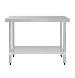 Table de préparation sans rebord en acier inoxydable Vogue 1200 x 600mm