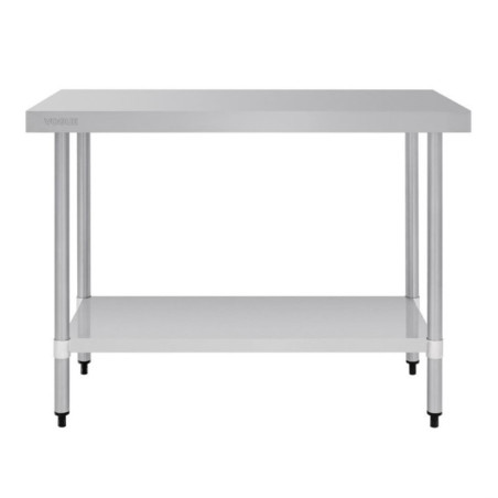 Table de préparation sans rebord en acier inoxydable Vogue 1200 x 600mm