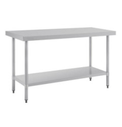 Table de préparation sans rebord en acier inoxydable Vogue 1500 x 600mm