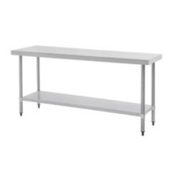 Table de préparation sans rebord en acier inoxydable Vogue 1800 x 600mm