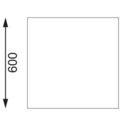 Table de préparation sans rebord en acier inoxydable Vogue 600 x 600mm