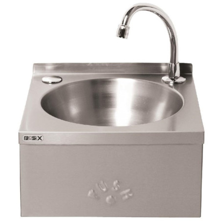 Lave-mains commande au genou inox Basix