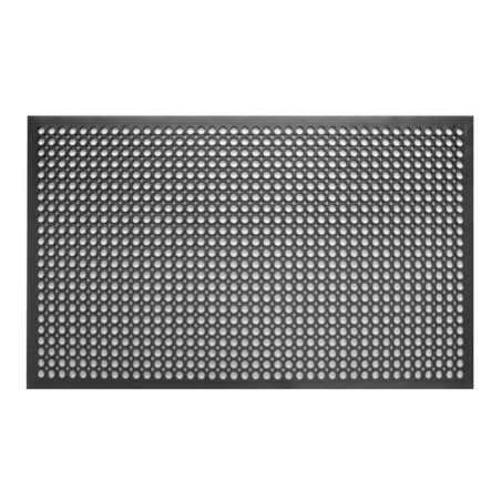 Tapis en caoutchouc antidérapant et antifatigue Jantex noir 1500 x 900mm