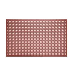 Tapis en caoutchouc antidérapant et antifatigue Jantex rouge 1500 x 900mm