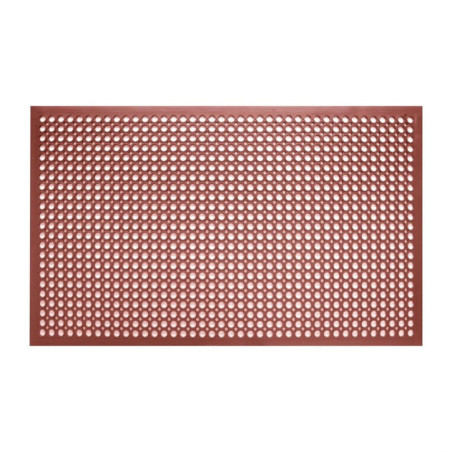 Tapis en caoutchouc antidérapant et antifatigue Jantex rouge 1500 x 900mm