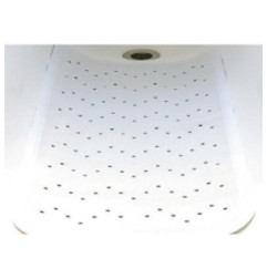 Tapis de bain antidérapant blanc Mitre Essentials 