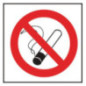 Panneau autocollant interdiction de fumer Vogue