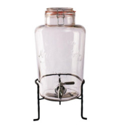 Distributeur d'eau rétro en verre avec socle Olympia 8,5L