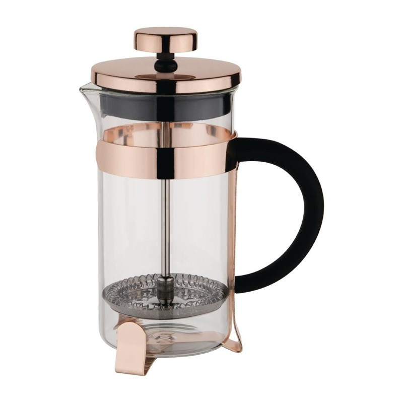 Cafetière à piston contemporaine inox Olympia cuivre 3 tasses