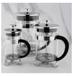 Cafetière à piston en acier inoxydable Olympia 6 tasses