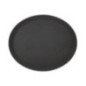 Plateau ovale antidérapant en polypropylène noir Olympia Kristallon 685mm