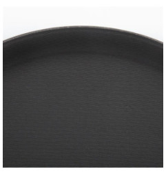 Plateau antidérapant en plastique Olympia Kristallon rond noir 356mm