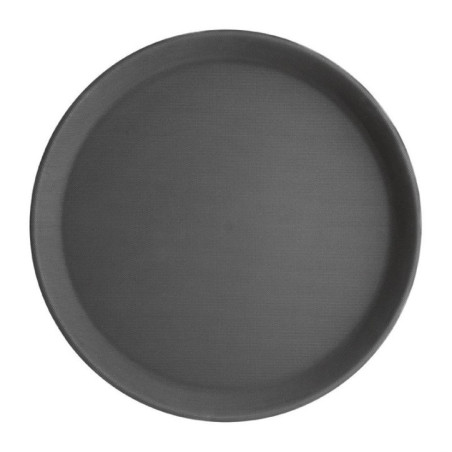 Plateau antidérapant en plastique Olympia Kristallon rond noir 406mm