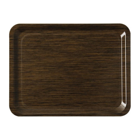 Plateau de service en mélamine Roltex Casino 430x330mm antidérapant wengé
