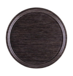 Plateau rond antidérapant Roltex 450mm wengé