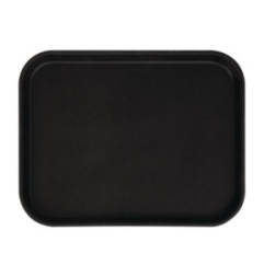 Plateau rectangulaire antidérapant en fibre de verre Camtread Cambro noir 45,7 cm