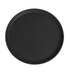 Plateau de service rond fibre de verre antidérapant Camtread Cambro noir 35,5 cm