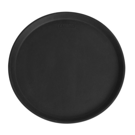 Plateau de service rond fibre de verre antidérapant Camtread Cambro noir 35,5 cm