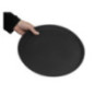 Plateau de service rond fibre de verre antidérapant Camtread Cambro noir 35,5 cm